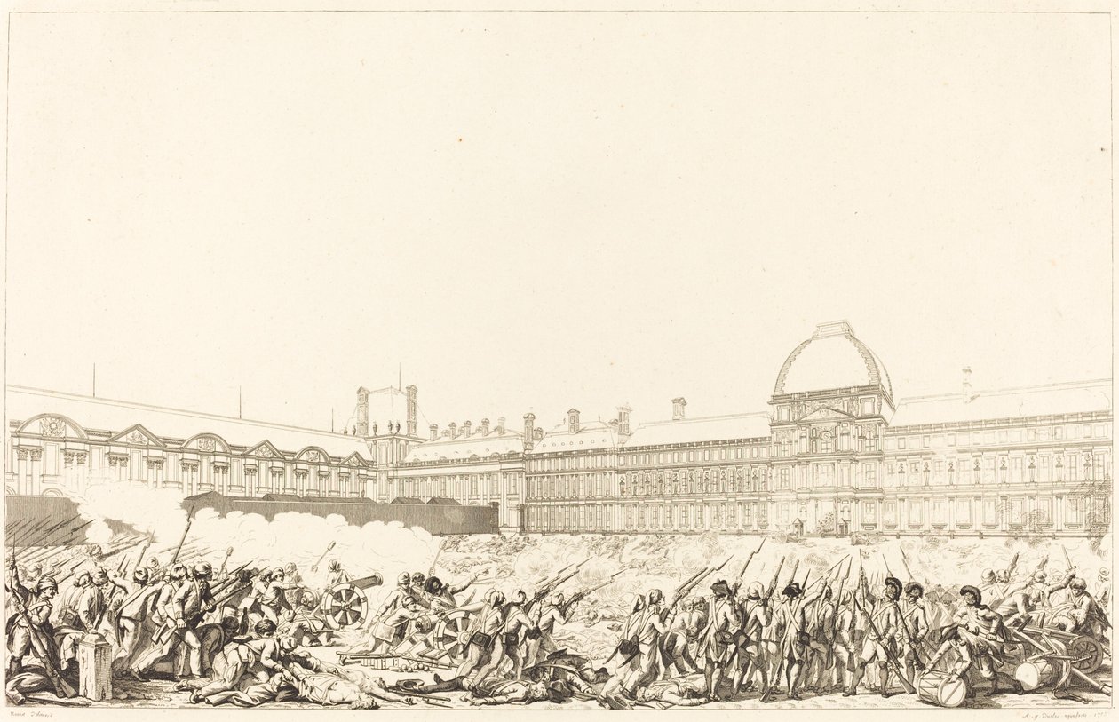 Dzień 10 sierpnia 1792 r. autorstwa Antoine Jean Duclos after Charles Monnet