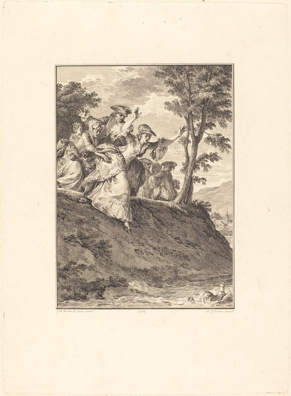 Pędzi za nim autorstwa Antoine Jean Duclos after Jean Michel Moreau