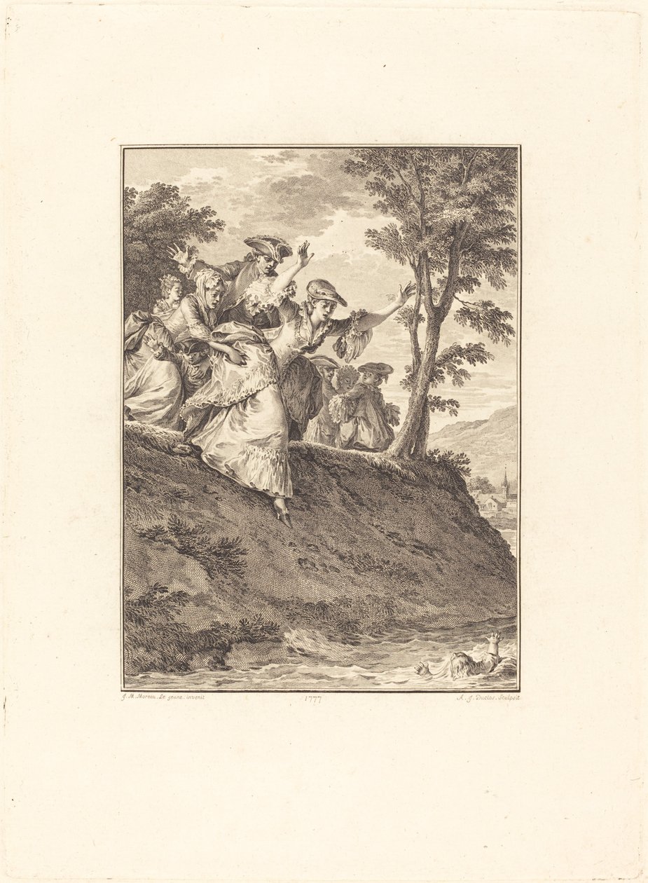 Pędzi za nim autorstwa Antoine Jean Duclos after Jean Michel Moreau