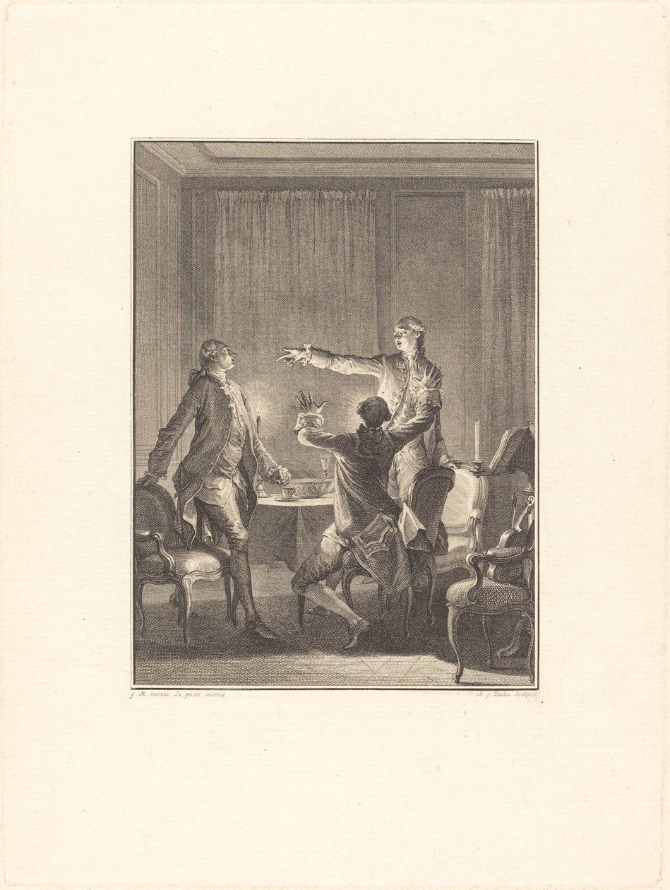 Prowokacja autorstwa Antoine Jean Duclos after Jean Michel Moreau