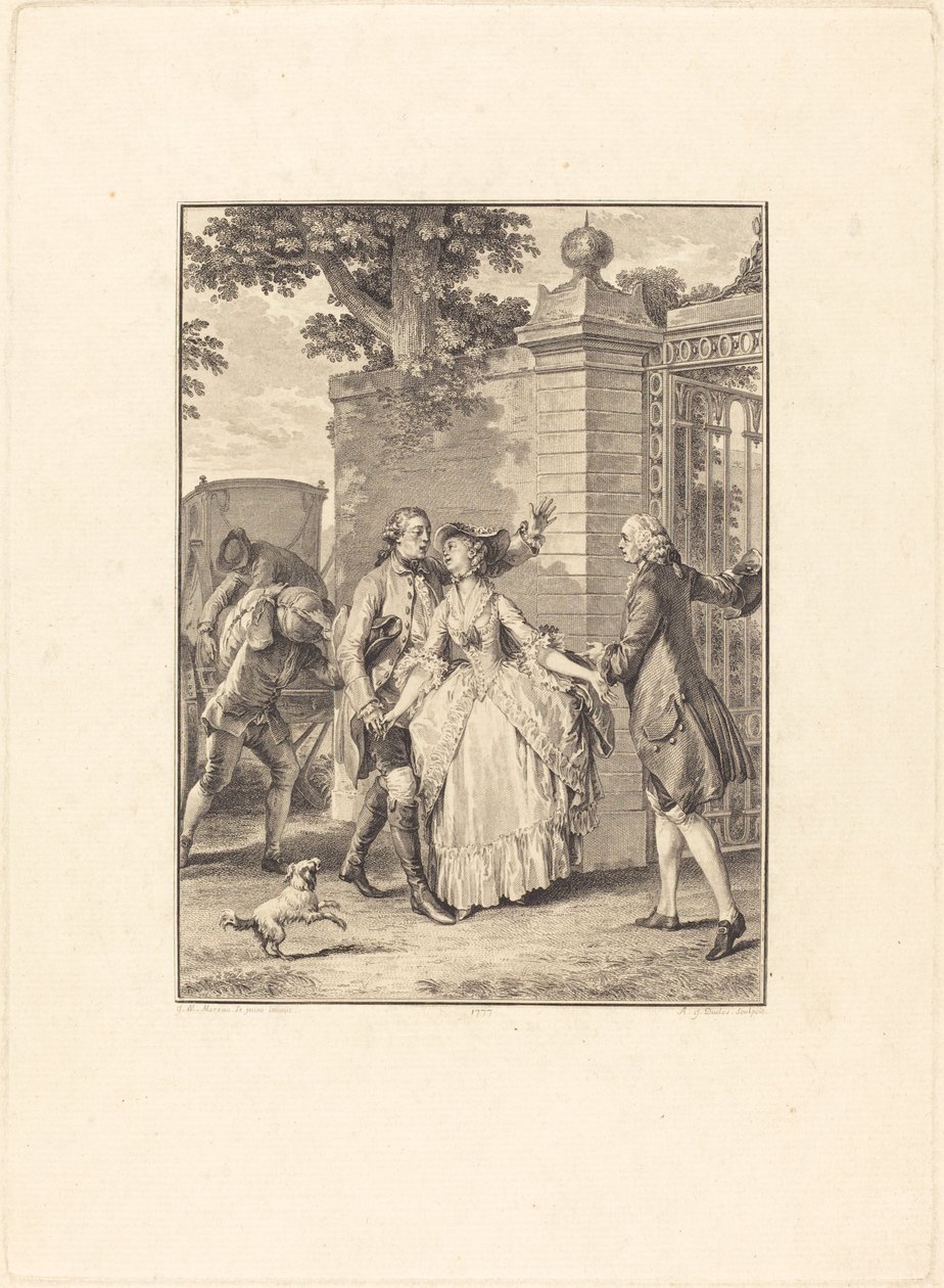 Zaufanie pięknych dusz autorstwa Antoine Jean Duclos after Jean Michel Moreau