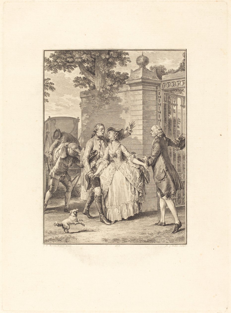 Zaufanie pięknych dusz autorstwa Antoine Jean Duclos after Jean Michel Moreau