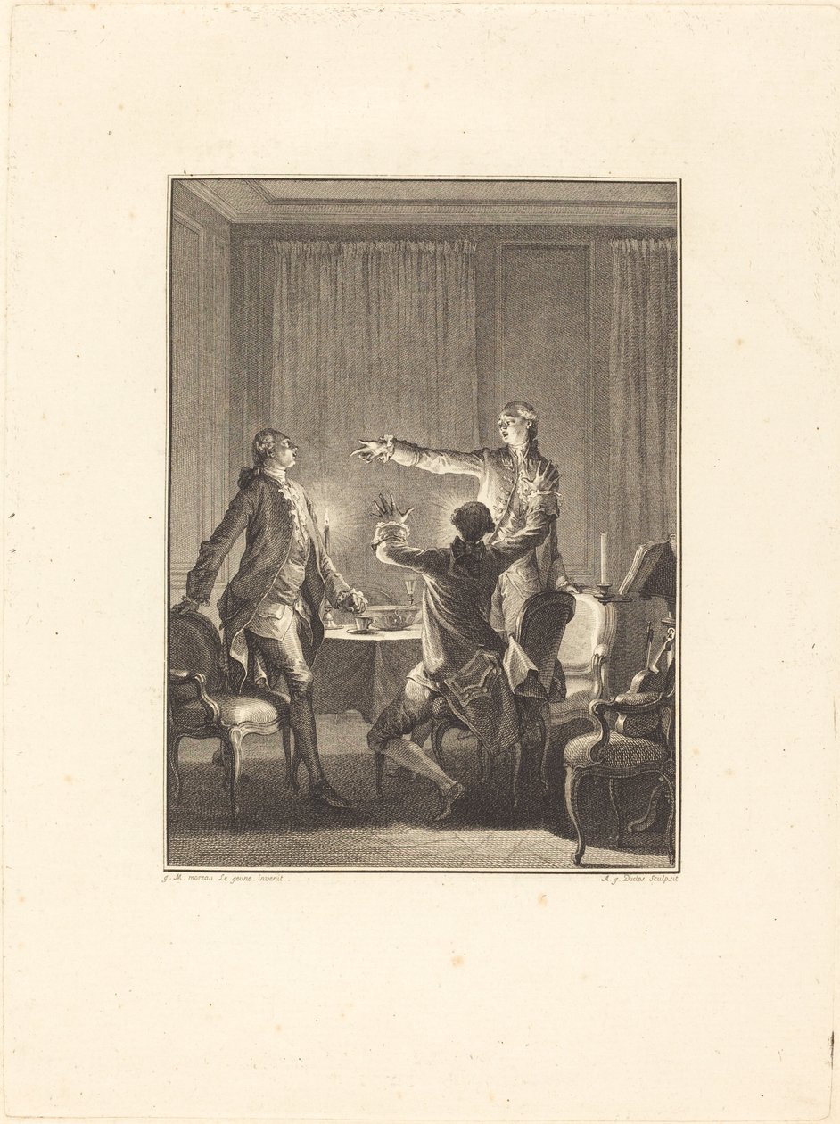 Prowokacja autorstwa Antoine Jean Duclos after Jean Michel Moreau
