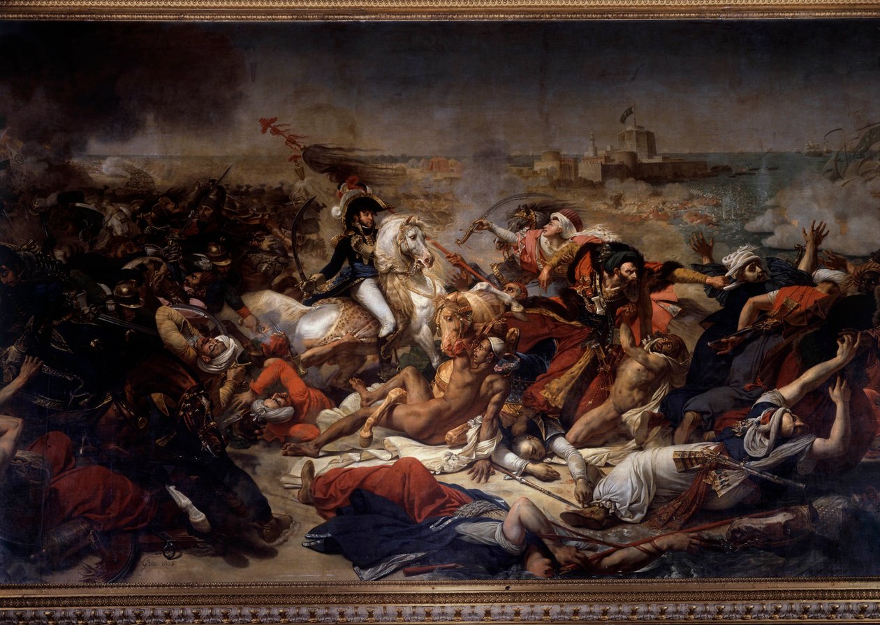 Kampania (wyprawa) Egipt (1798-1801): Joachim Murat (1767-1815) podczas bitwy pod Abukir 25 lipca autorstwa Antoine Jean Gros
