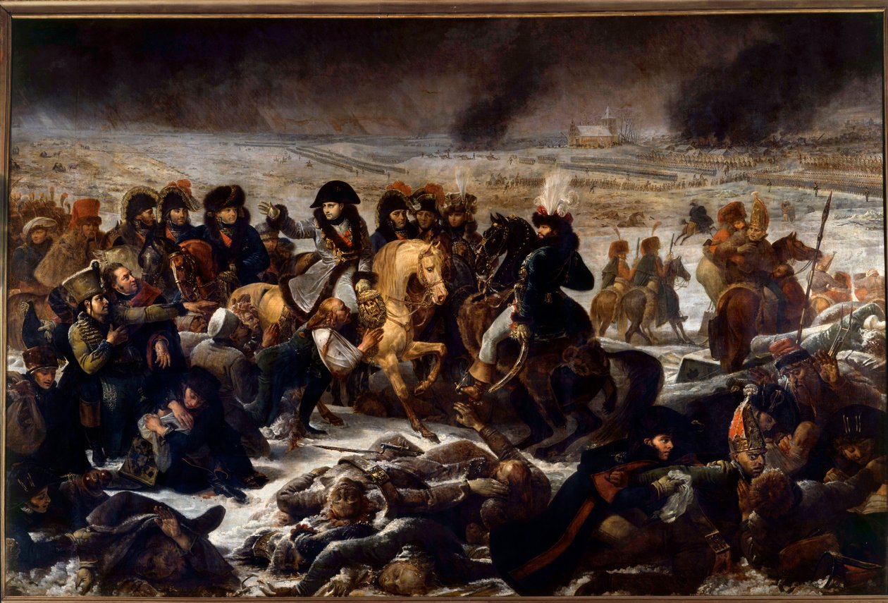 Kampania prusko-polska (1806-1807): „” Napoleon I (1769-1821) na polu bitwy pod Eylau 9.02.1807”” Obraz Antoine Jean Gros (1771-1835) 1808 nd. 5,21x7,84 m² autorstwa Antoine Jean Gros