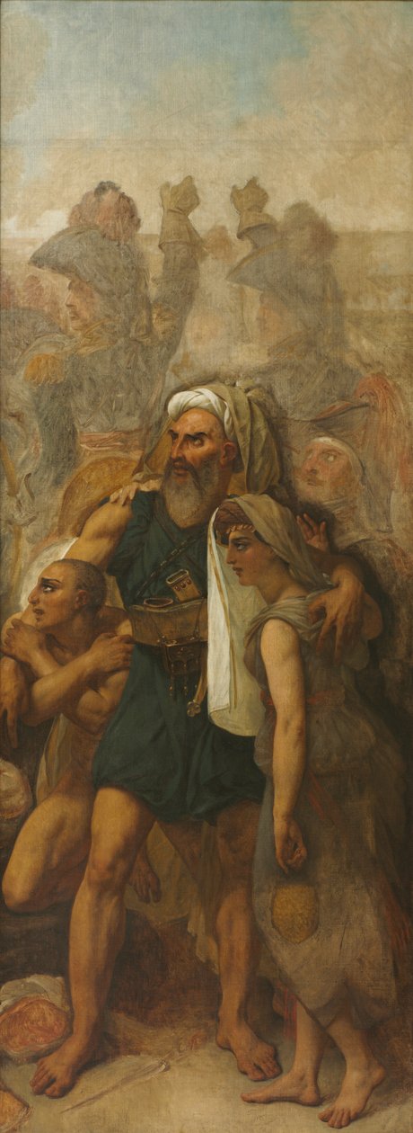 Egipska rodzina (szkic do "Bitwy o piramidy") autorstwa Antoine Jean Gros