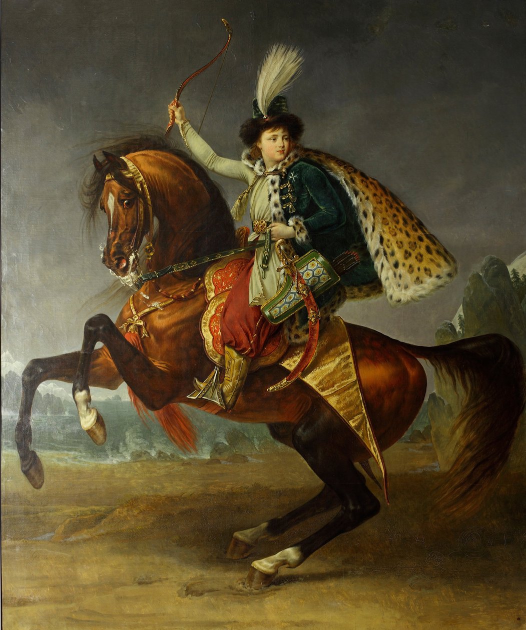 Portret konny księcia Borysa Nikołajewicza Jusupowa 1794-1849, 1809 autorstwa Antoine Jean Gros