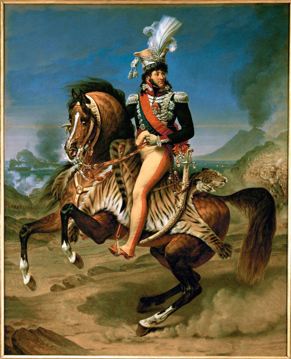 Joachim Murat, król Neapolu, Marechal de France, na koniu ... autorstwa Antoine Jean Gros