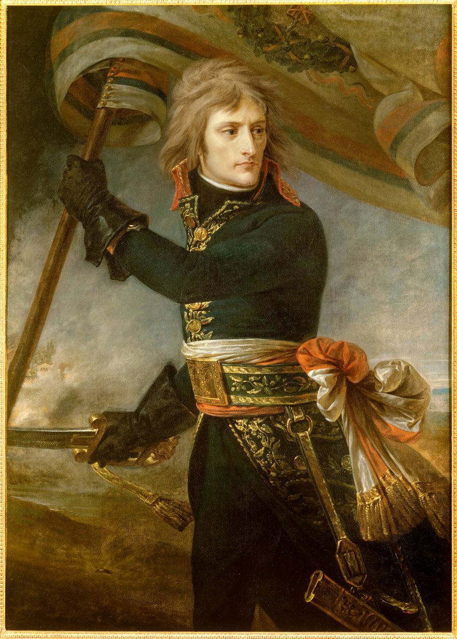 Napoleon Bonaparte na moście Arcole (17 listopada autorstwa Antoine Jean Gros