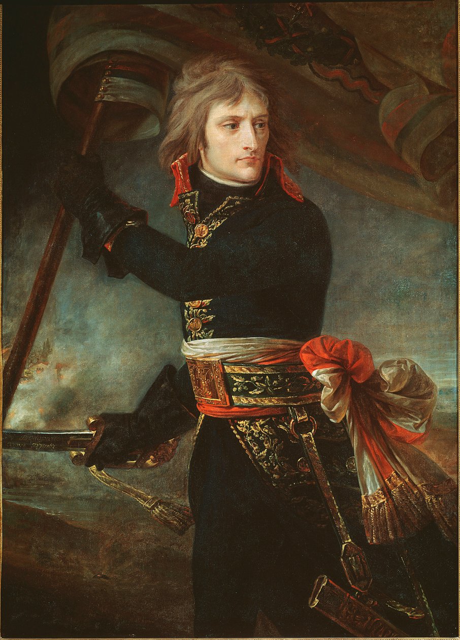 Napoleon Bonaparte na moście Arcole (17 listopada autorstwa Antoine Jean Gros
