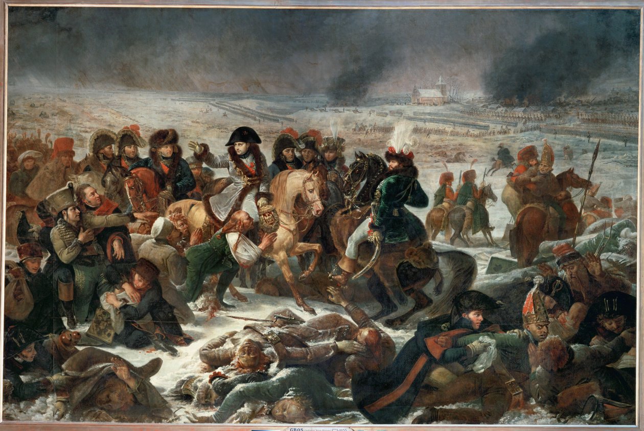 Napoleon na polu bitwy pod Eylau, wygranej 9 lutego 1807 r. przez wojska francuskie nad Rosjanami i Prusakami ... autorstwa Antoine Jean Gros