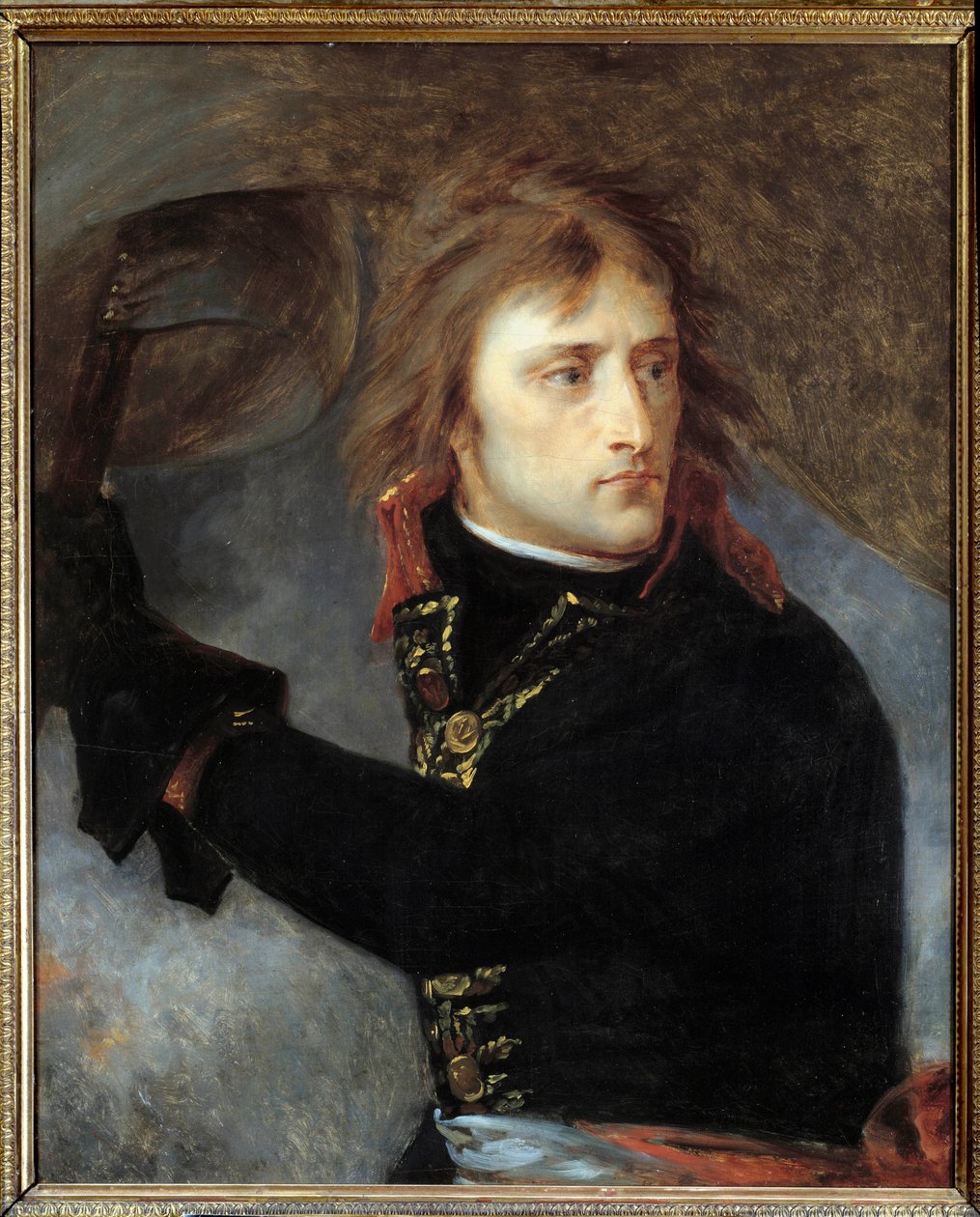 Portret Bonapartego (1769 - 1821) na moście Arcole 16 listopada autorstwa Antoine Jean Gros