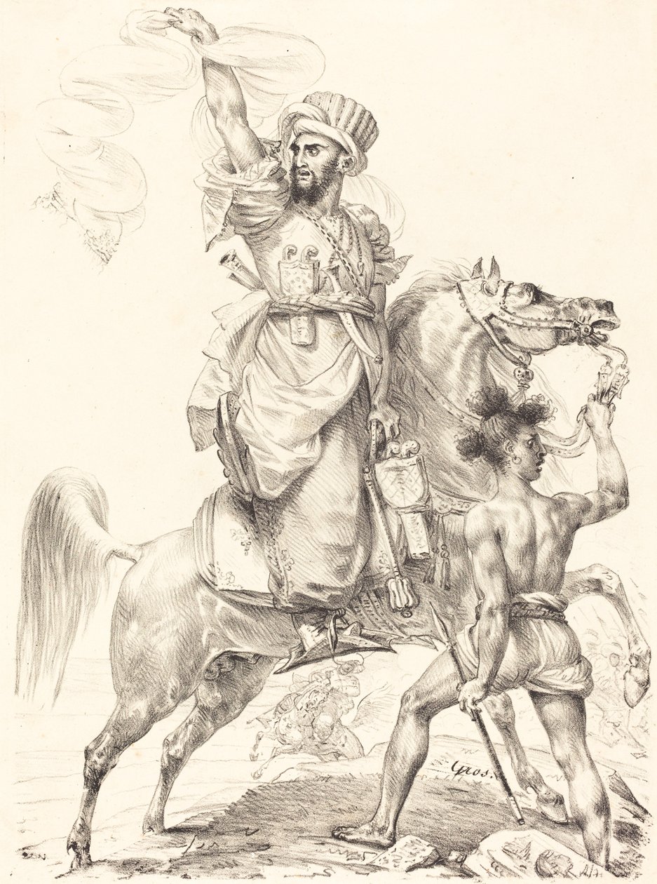 Wódz Mameluków na koniu autorstwa Antoine Jean Gros