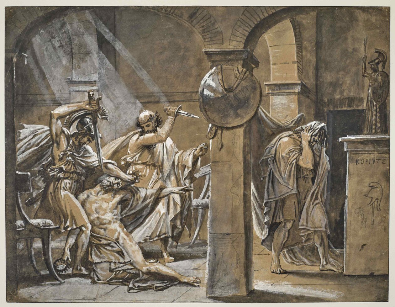 Śmierć Tymofanesa, 1842. autorstwa Antoine Jean Gros Baron