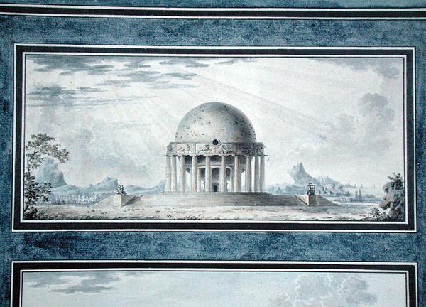 Projekt domu dla kosmopolity, 1783 autorstwa Antoine Laurent Thomas Vaudoyer