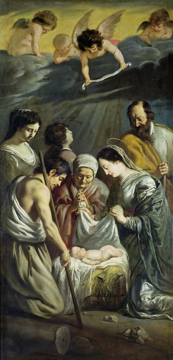 Adoracja pasterzy, ok. 1630-1632 autorstwa Antoine Le Nain