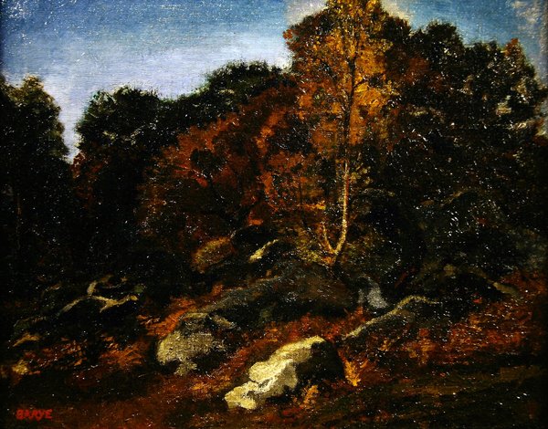 Jesień w Fontainebleau (olej na płótnie) autorstwa Antoine Louis Barye