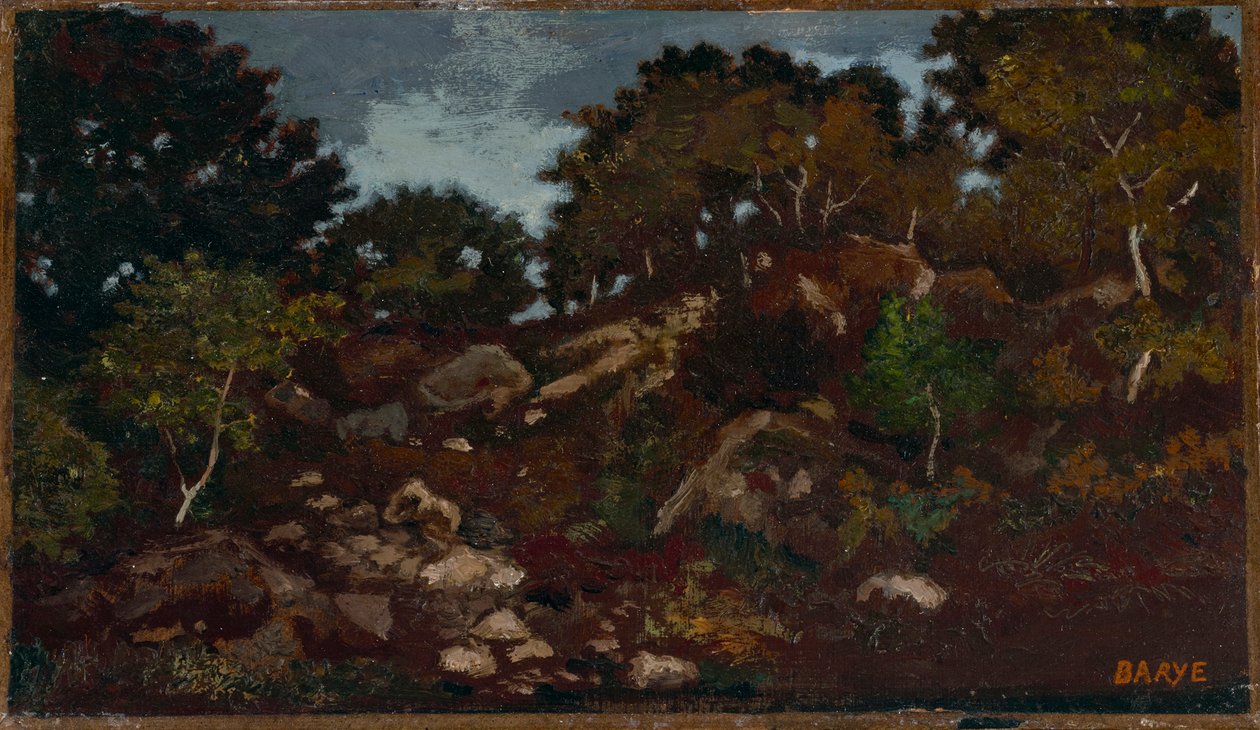 Skały w lesie Fontainebleau autorstwa Antoine Louis Barye