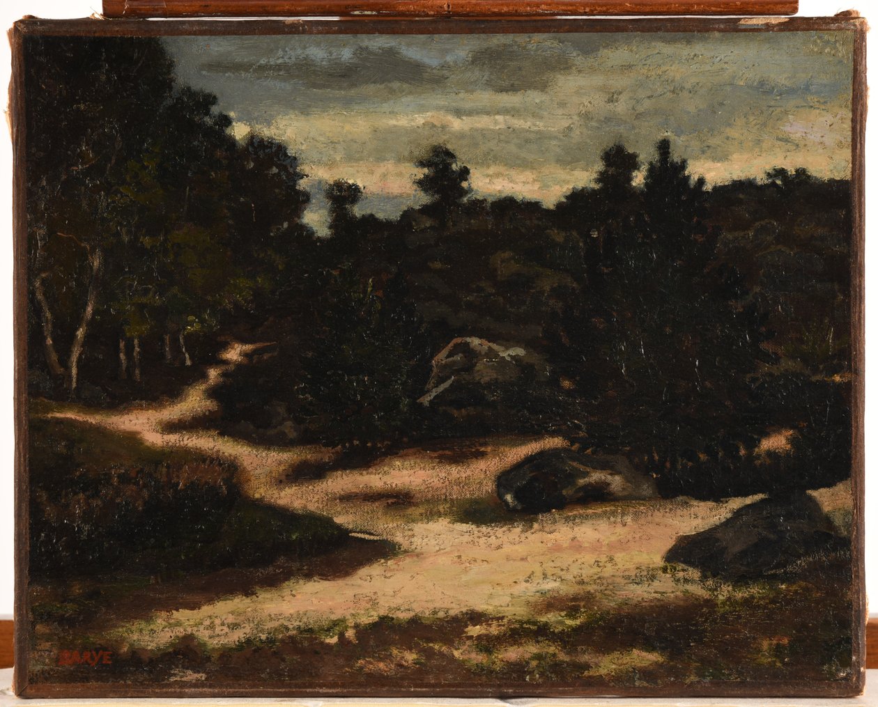 Francuski: Chemin sableux en forêt de Fontainebleau autorstwa Antoine Louis Barye