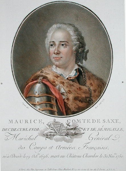 Maurycy (1696-1750) hrabia Saksonii autorstwa Antoine Louis Francois (after) Sergent Marceau