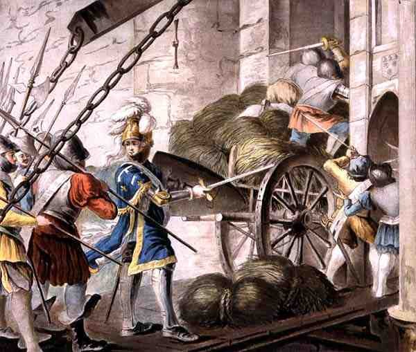 Zdobycie Chartres, grawerowane przez Rogera autorstwa Antoine Louis Francois (after) Sergent-Marceau