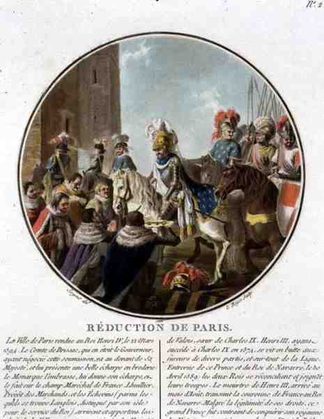 Zdobycie Paryża w 1594 r., rytowane przez Louisa Rogera autorstwa Antoine Louis Francois (after) Sergent Marceau