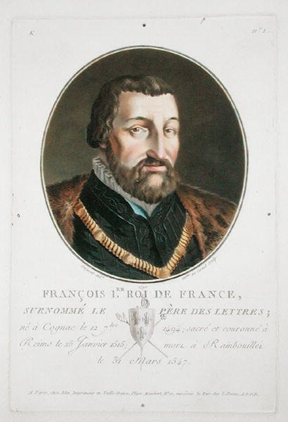 Franciszek I (1494-1547) król Francji autorstwa Antoine Louis Francois Sergent Marceau