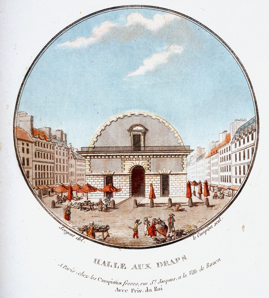 W pritoresque widokach głównych budynków Paryża autorstwa sierżanta autorstwa Antoine Louis Francois Sergent Marceau