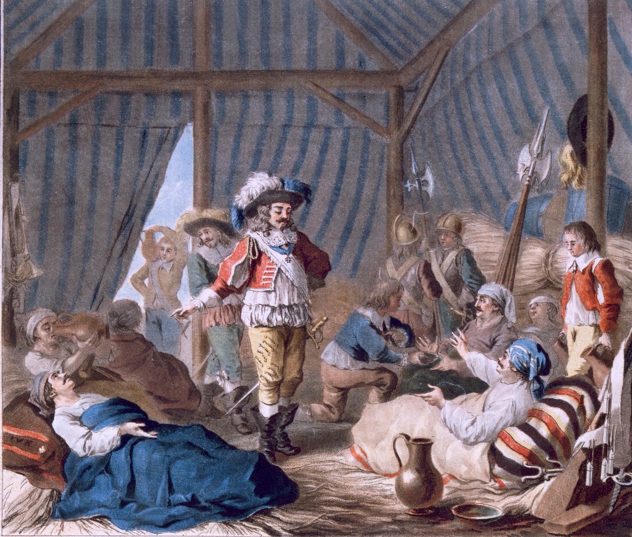 Hrabia Harcourt (1601-66) pokazuje swoje człowieczeństwo podczas oblężenia Turynu (1640), 1787 (patrz także 169707) autorstwa Antoine Louis Francois Sergent Marceau