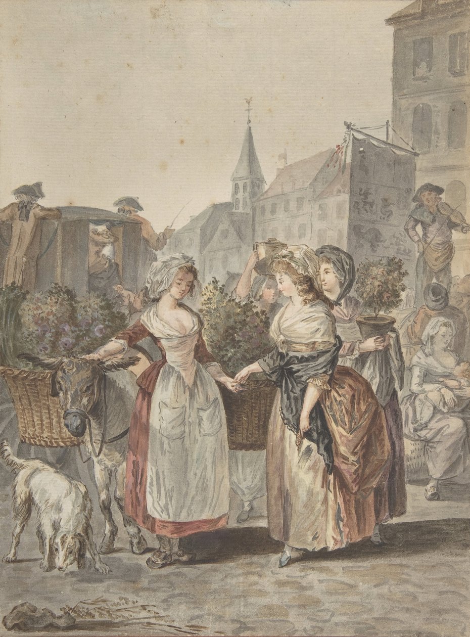 The Flower Girl Mały sprzedawca kwiatów, b.d. autorstwa Antoine Louis Francois Sergent Marceau