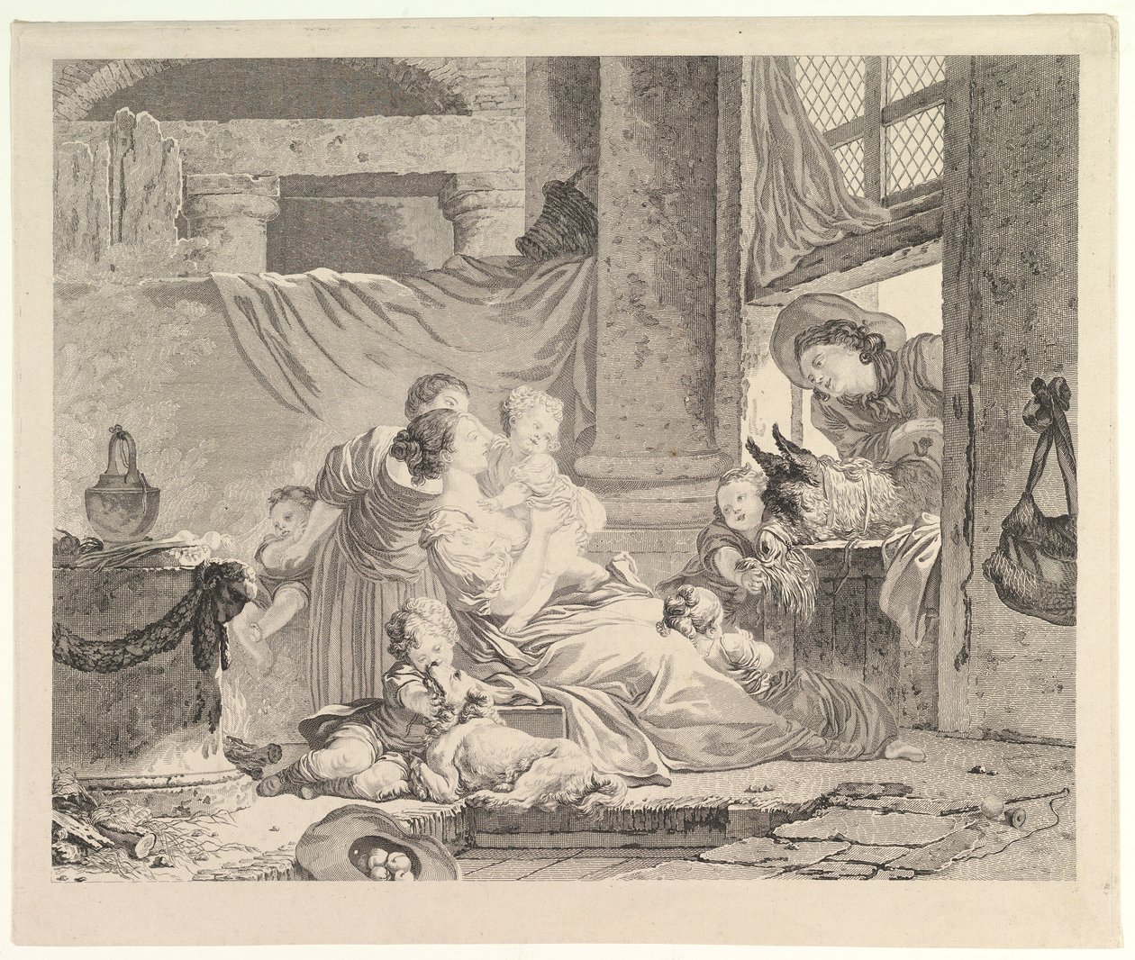 Rodzina rolnika.n.d autorstwa Antoine Louis Romanet