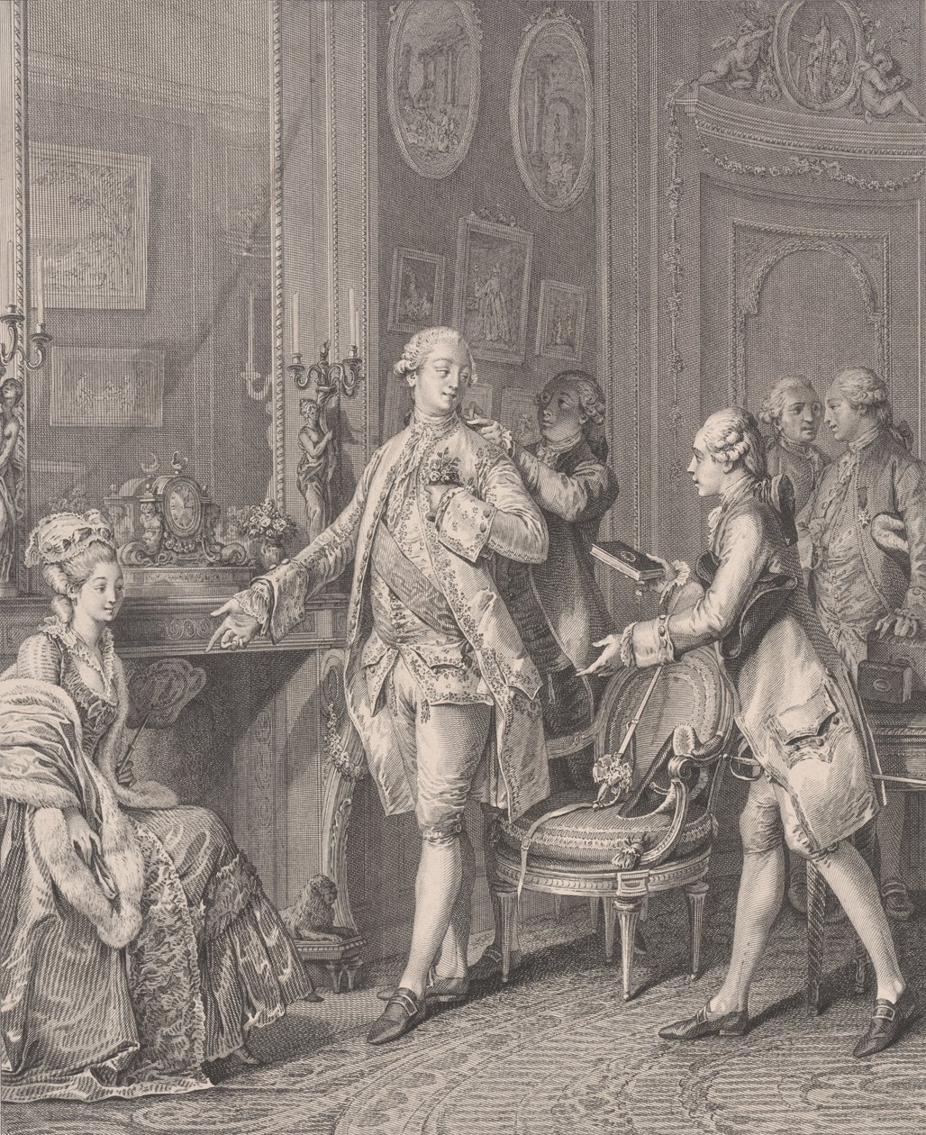 La Grande Toilette Patronka, z Le Monument du Costume, 1777. autorstwa Antoine Louis Romanet