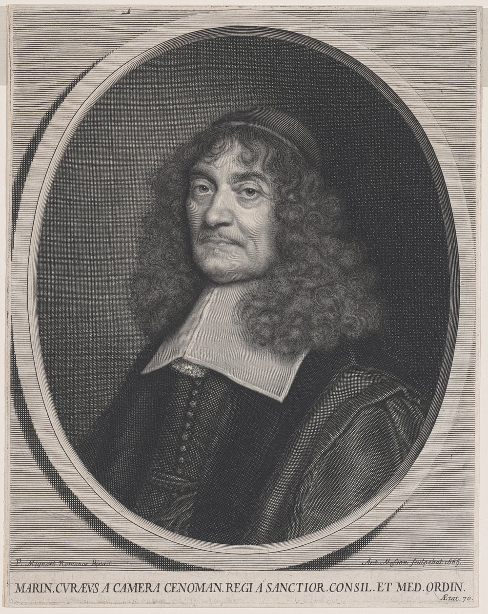 Marin Cureau de la Chambre autorstwa Antoine Masson after Pierre Mignard I