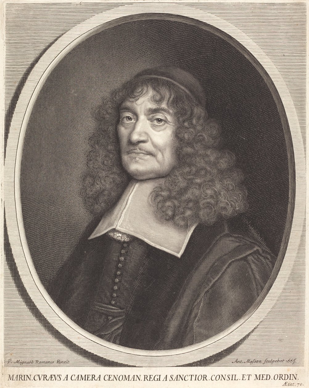 Marin Cureau de la Chambre autorstwa Antoine Masson after Pierre Mignard I
