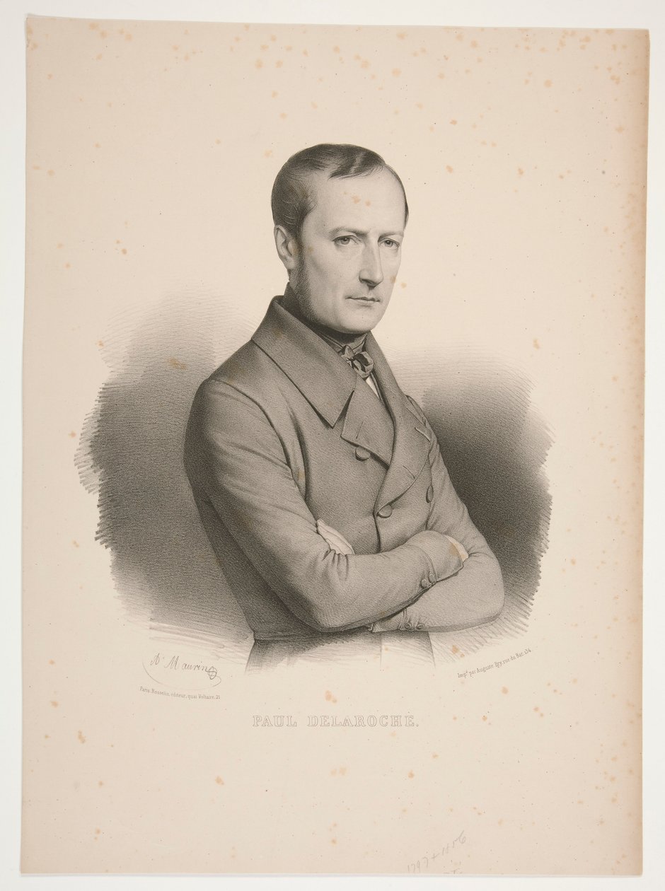 Portret Paula Delaroche autorstwa Antoine Maurin