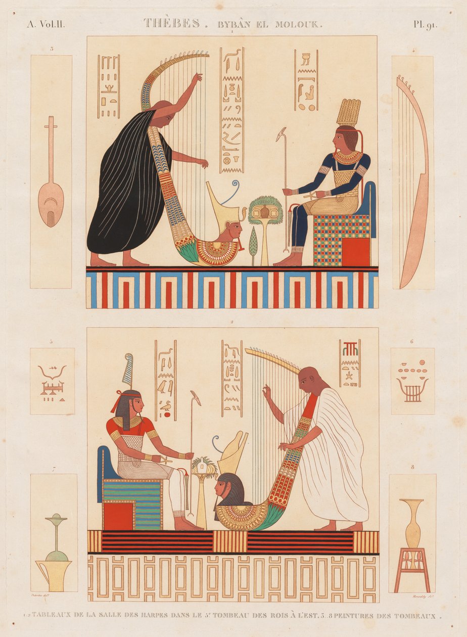 Opis Egiptu: Teby Byban el Molouk, tom. II, Pl. 91 autorstwa Antoine Maxime Monsaldy