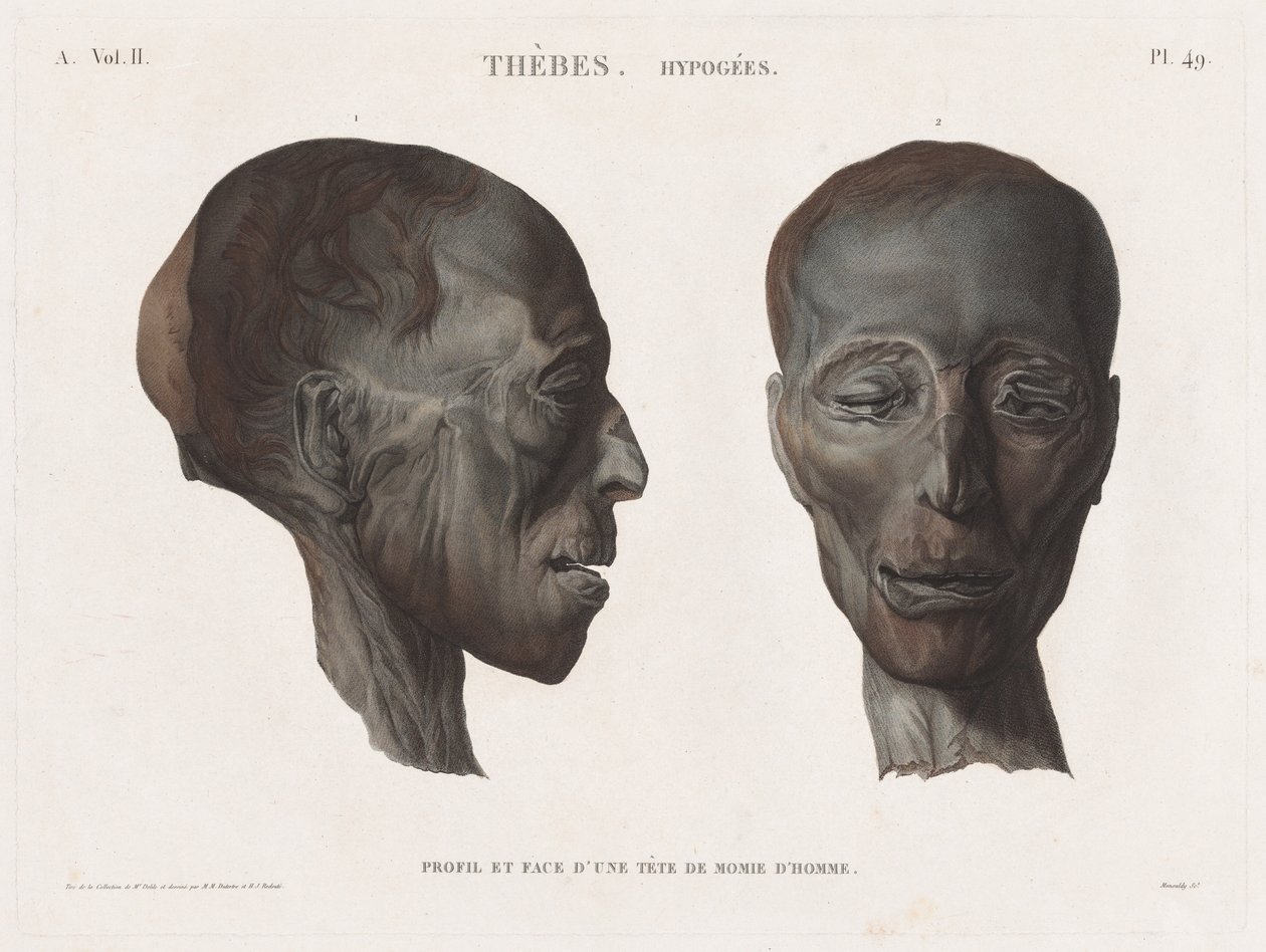 Opis Egiptu: Teby. Hypogees Cz. II, Pl. 49. autorstwa Antoine Maxime Monsaldy