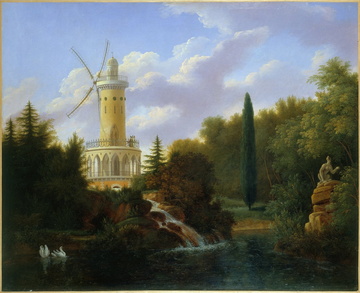 Wiatrak w Folie-Beaujon w Paryżu, 1827 autorstwa Antoine Patrice Guyot