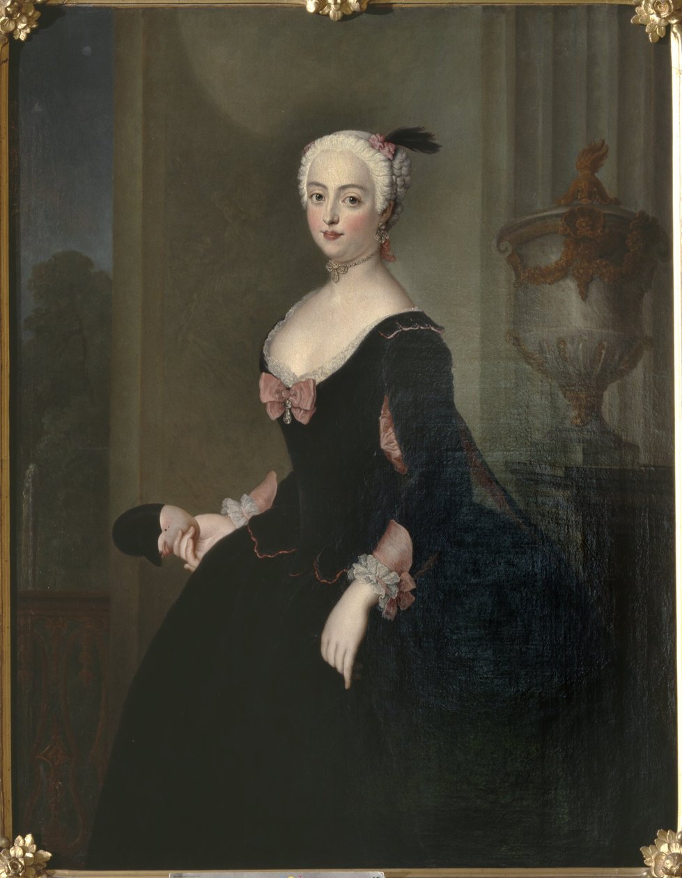 Anna Elisabeth von der Schulenburg, 1720-1741, z domu von Arnim-Boytzenburg, hrabina, pruska dama dworu autorstwa Antoine Pesne