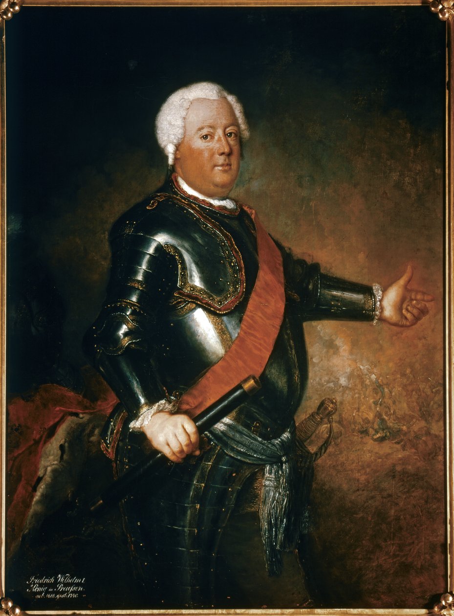 FRIEDRICH WILHELM I: Król Prus (1688-1740), po 1733 (olej na płótnie) autorstwa Antoine Pesne