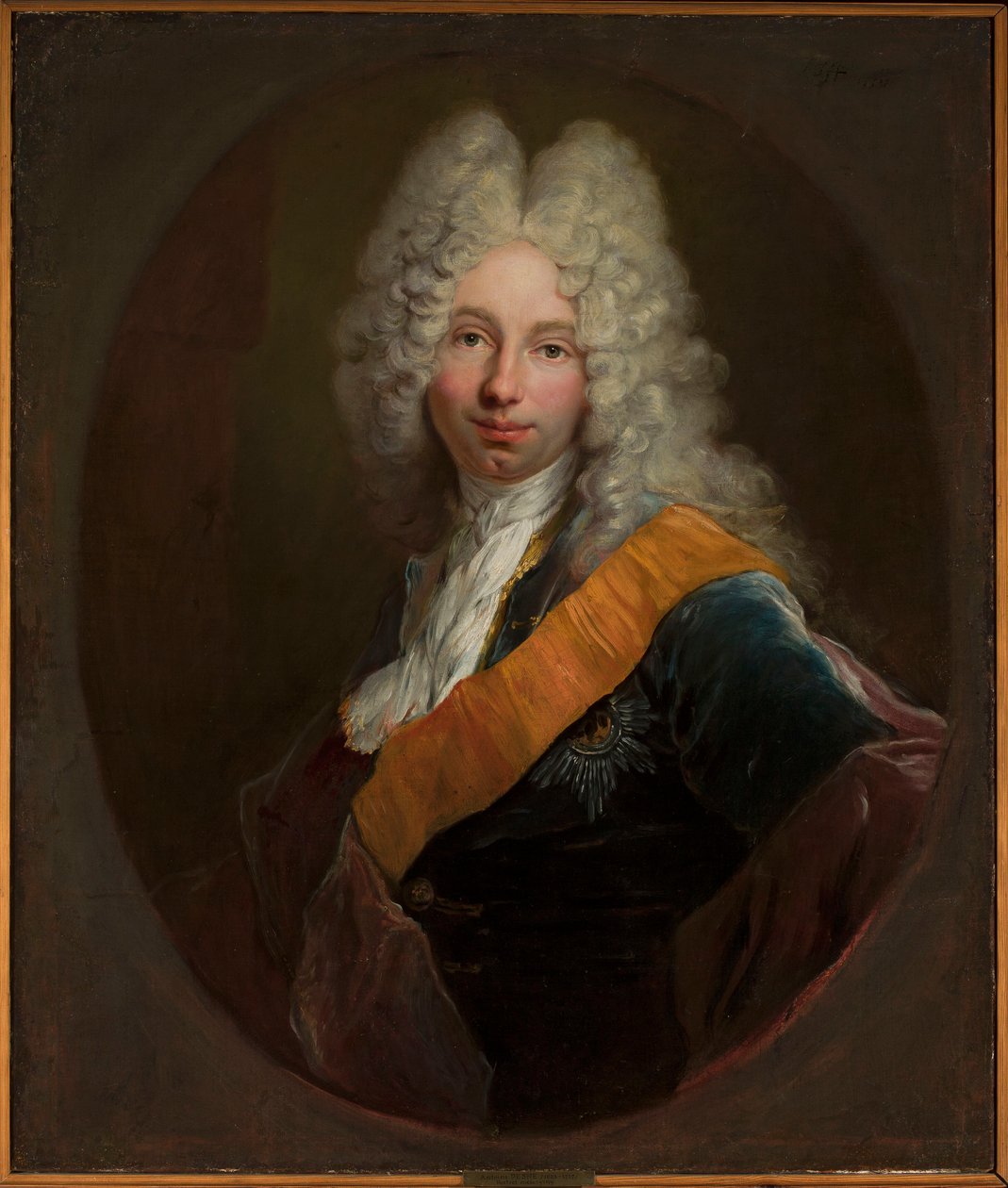 Friedrich Wilhelm Kettler (1692-1711) (Portret mężczyzny w peruce i z Orderem Orła Czarnego) autorstwa Antoine Pesne