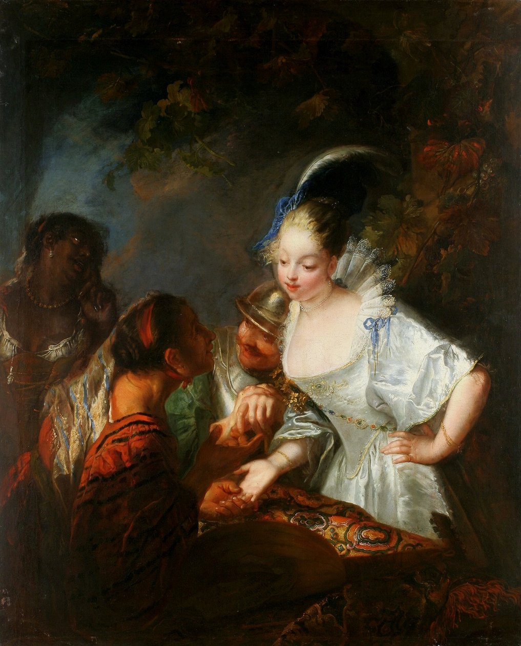 Cygańska wróżka. autorstwa Antoine Pesne