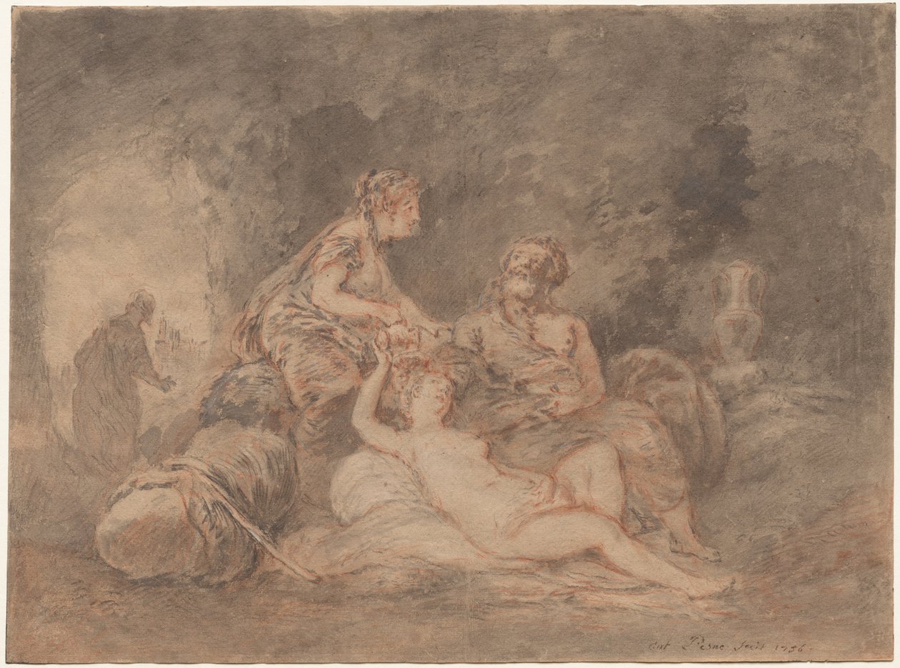 Lot i jego córki, 1756. autorstwa Antoine Pesne