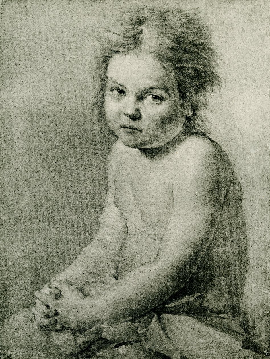 Studium przyrody dla nagiej i siedzącej dziewczyny autorstwa Antoine Pesne