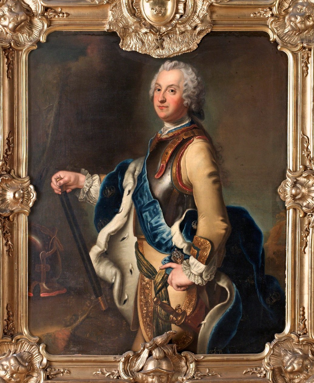 Portret Adolfa Fryderyka 1710-1771, następcy tronu Szwecji autorstwa Antoine Pesne