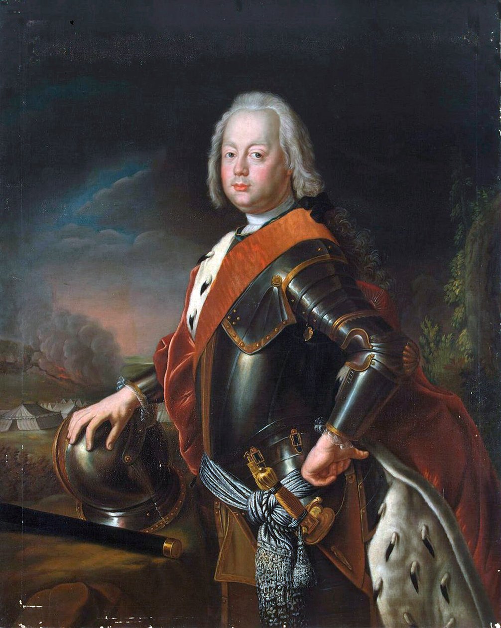 Portret Christiana Augusta, księcia Anhalt-Zerbst, 1690-1747, 1725. autorstwa Antoine Pesne