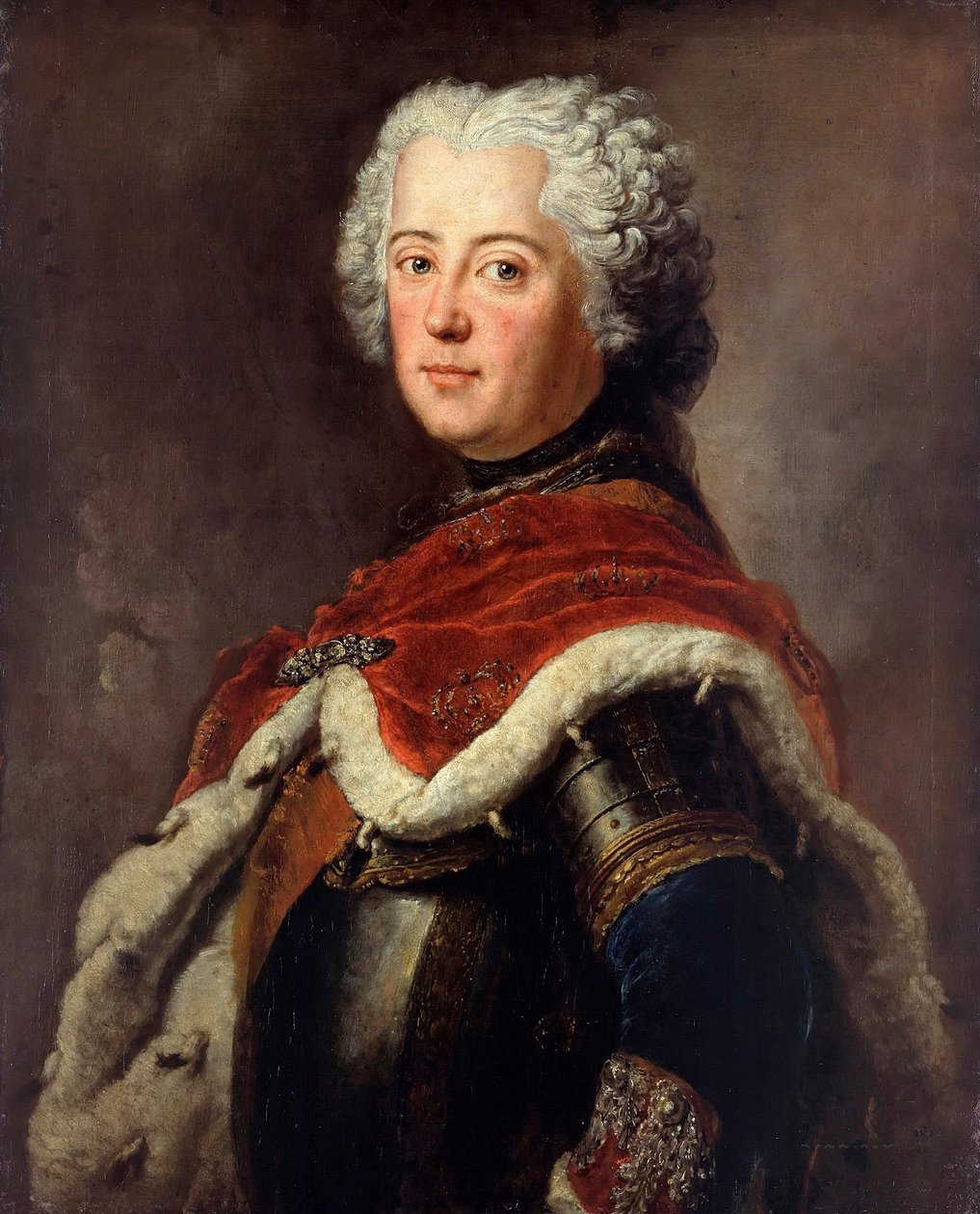 Portret Fryderyka II pruskiego (Frederic II de Prussia, dit le Grand autorstwa Antoine Pesne