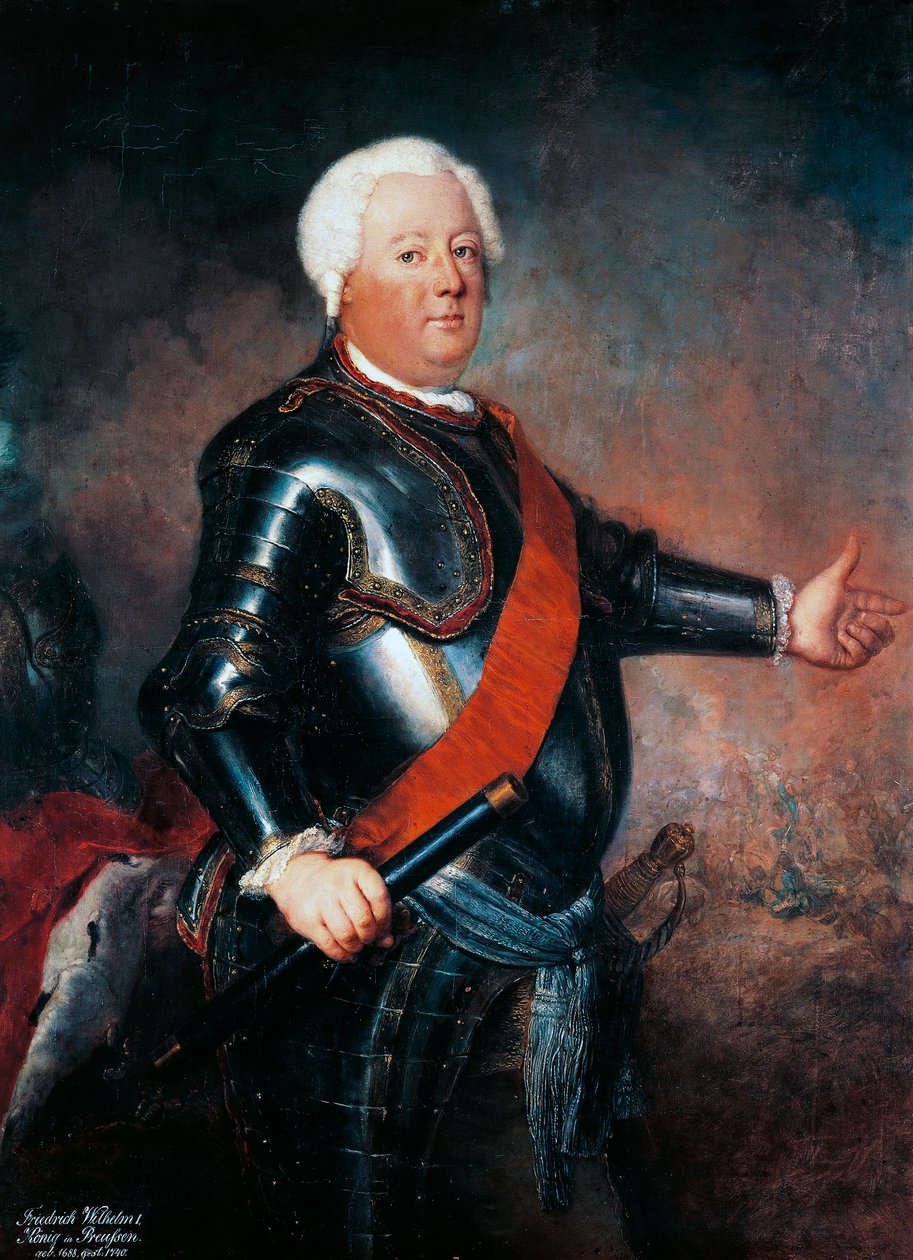 Portret Fryderyka Wilhelma I Pruskiego (Berlin autorstwa Antoine Pesne