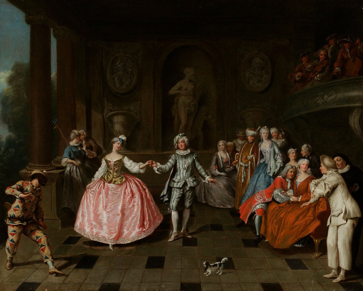 Bal maskowy autorstwa Antoine Pesne