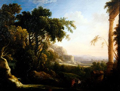 Pan i Syrinx (olej na płótnie) autorstwa Antoine Pierre the Younger Patel